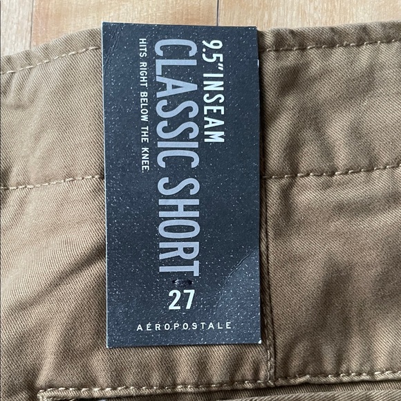 NWT Aeropostale Men's Brown Flat Front Shorts - Picture 4 of 5